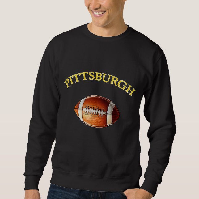 Fotboll i Pittsburgh Lång Ärmad Tröja (Framsida)
