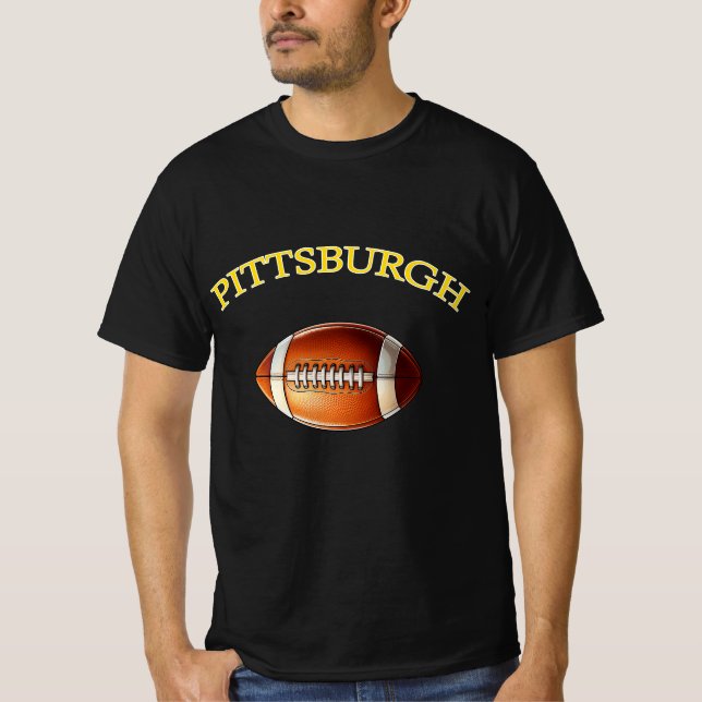 Fotboll i Pittsburgh T Shirt (Framsida)