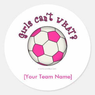 Fotboll i Rosa Runt Klistermärke