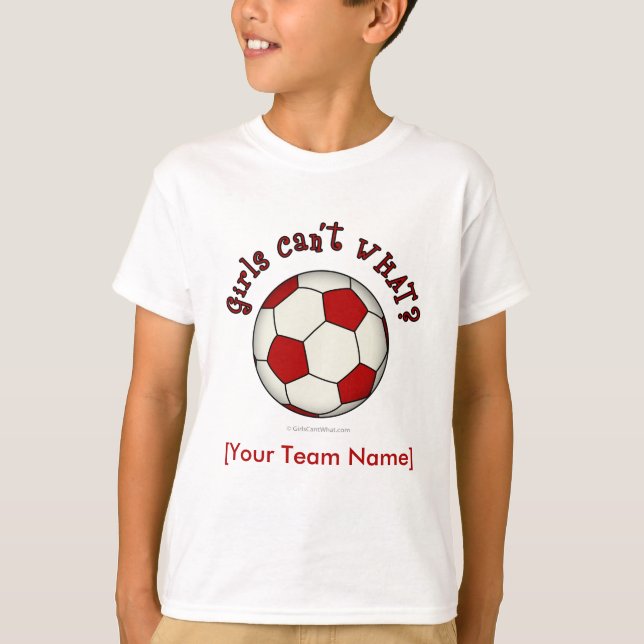 Fotboll i rött t-shirt (Framsida)