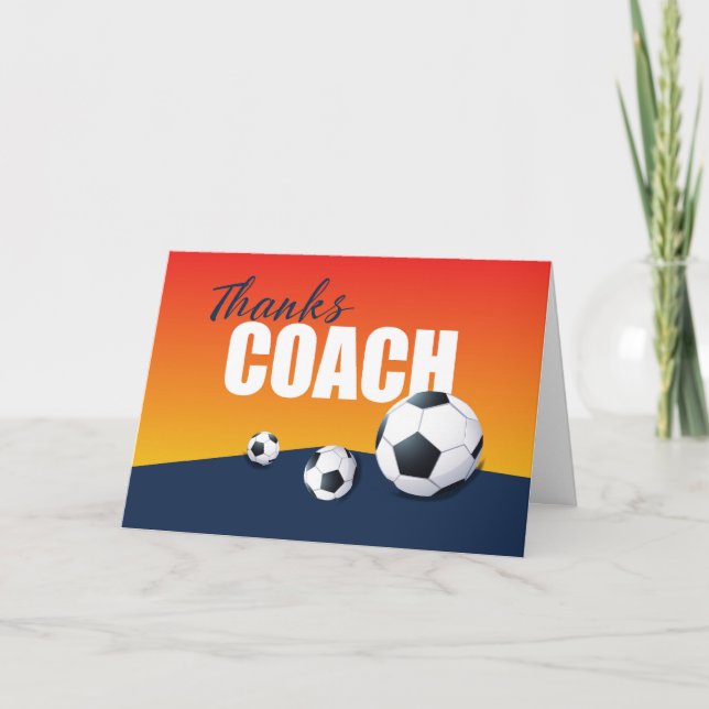 Fotboll i Tack på blått och Orange Kort (Framsida)