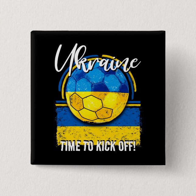 Fotboll i Ukraina, Flagga, Distress, fotbollsboll Knapp (Framsida)