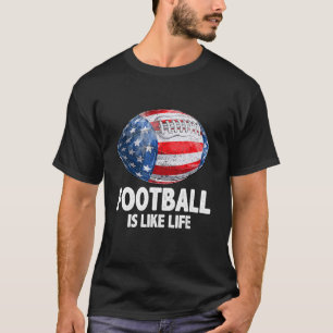 Fotboll i USA amerikansk Flagga.. T Shirt