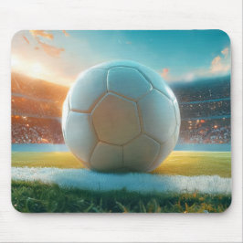 Fotboll i vitt musmatta