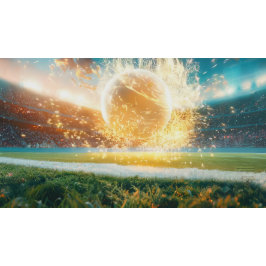 Fotboll i vitt poster