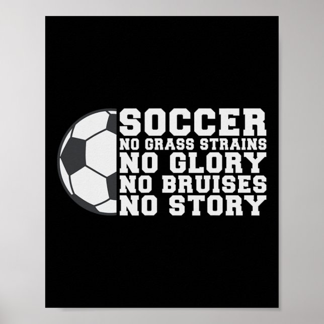 Fotboll Inga Gr Strains Ingen Ära Inga Blåmärken I Poster (Framsidan)