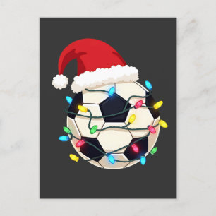 Fotboll inslagna i julspelaren Ljus Vykort