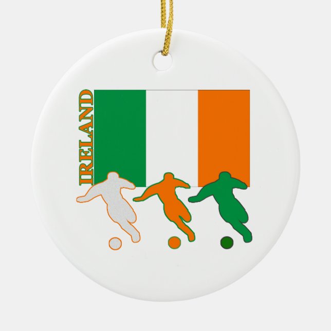 Fotboll Irland Julgransprydnad Keramik (Framsidan)
