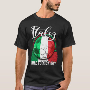 Fotboll, Italien, Flagga, fotboll T Shirt