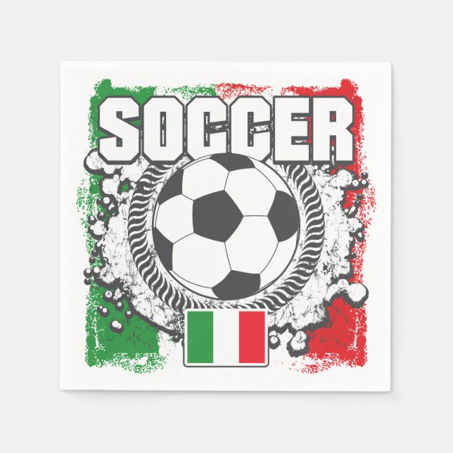 Fotboll, Italien Pappersservett (Framsidan)