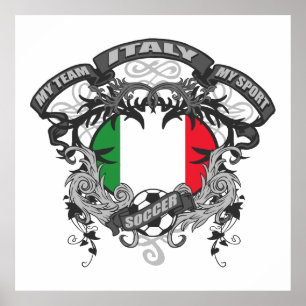 Fotboll, Italien Poster