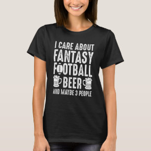 Fotboll jag bryr mig om Fantasy Football Draft Leg T Shirt