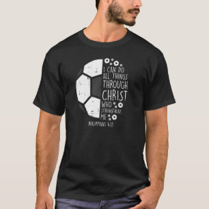 Fotboll jag kan göra sak Bibelgud Jesus T Shirt