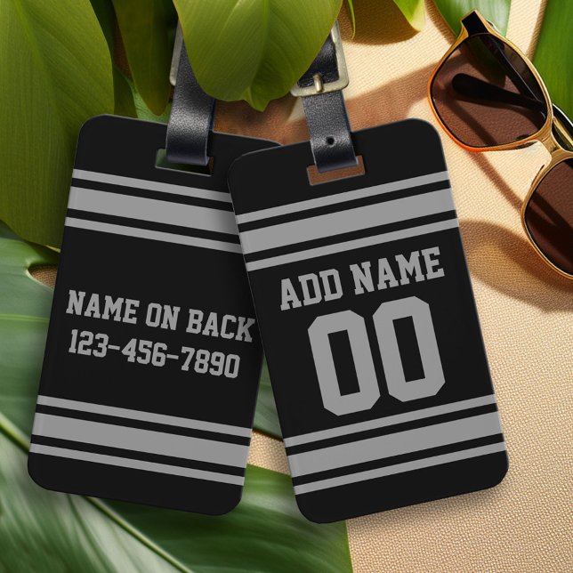 Fotboll Jersey - Anpassa med din info Bagagebricka (Custom Sporty Design Luggage Tag)