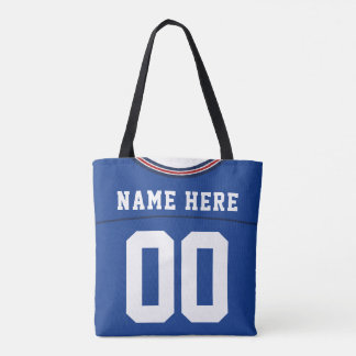Fotboll Jersey, blå, Namn och nummermall Tygkasse