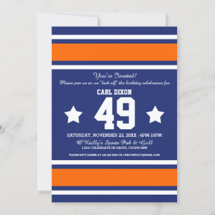 Fotboll Jersey Blue Inbjudningar till Orange Party