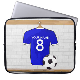 Fotboll Jersey för fotboll för personligblåttvi Laptop Sleeve