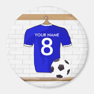 Fotboll Jersey för fotboll för personligblåttvi Magnet