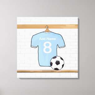Fotboll Jersey för fotboll för vit för Canvastryck