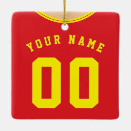 Fotboll Jersey-mall Ornament, Rand Julgransprydnad Keramik