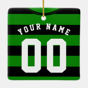 Fotboll Jersey-mall Ornament, svart Julgransprydnad Keramik