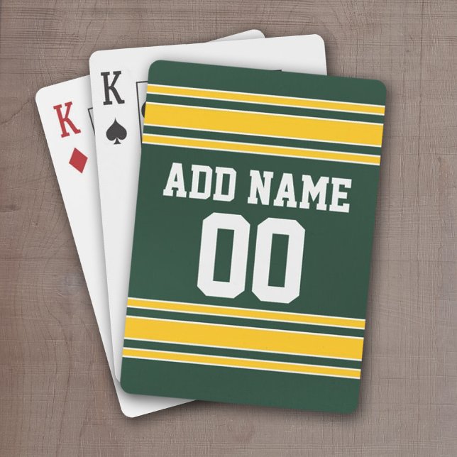 Fotboll Jersey med eget namn Casinokort (Football Jersey personalized playing cards)