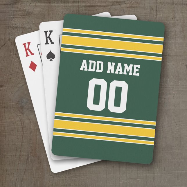 Fotboll Jersey med eget namn Casinokort (Personalized Playing Cards - Sports Jersey Design)
