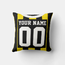 Fotboll Jersey Namn & Number Black & Gult