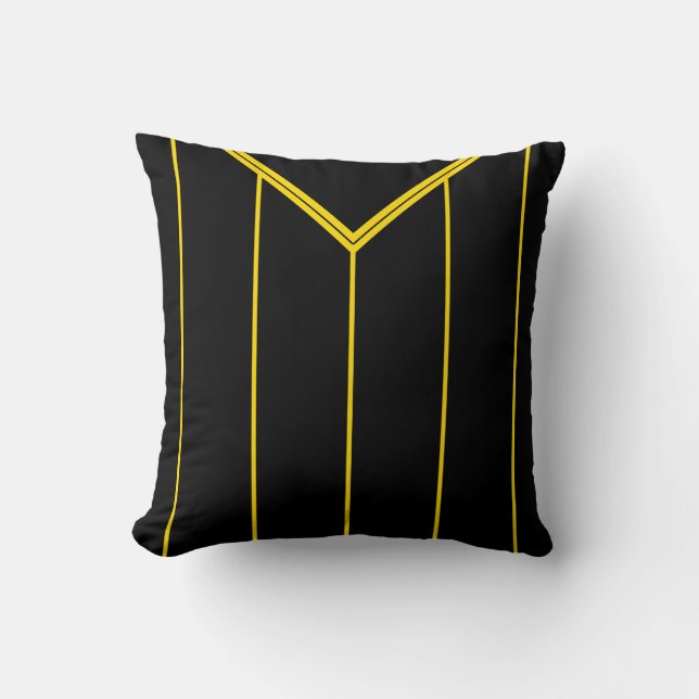 Fotboll Jersey Namn Number Pillow-Gult Kudde (Framsida)