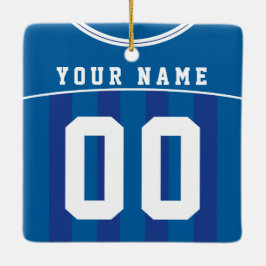 Fotboll Jersey Namn & Nummermall Julgransprydnad Keramik