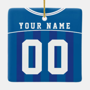 Fotboll Jersey Namn & Nummermall Julgransprydnad Keramik