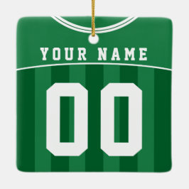 Fotboll Jersey Namn & Nummermall Julgransprydnad Keramik
