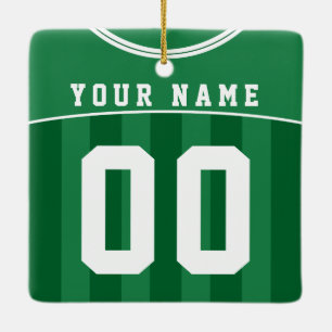 Fotboll Jersey Namn & Nummermall Julgransprydnad Keramik
