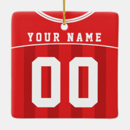 Fotboll Jersey Namn & Nummermall Julgransprydnad Keramik