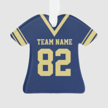 Fotboll Jersey Navy Blue Guld Uniform med foto