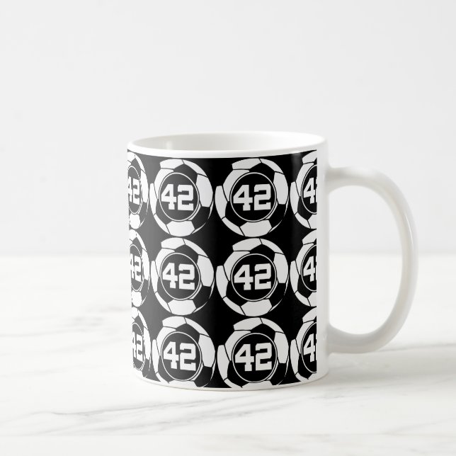 Fotboll Jersey numrerar idé för 42 gåva Kaffemugg (Höger)