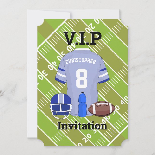Fotboll Jersey och Födelsedagsfest för stigning Inbjudningar (Framsida)