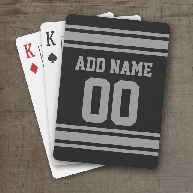 Fotboll Jersey - skräddarsy med ditt info Spel Kort (Personalized Playing Cards - Sports Jersey Design)