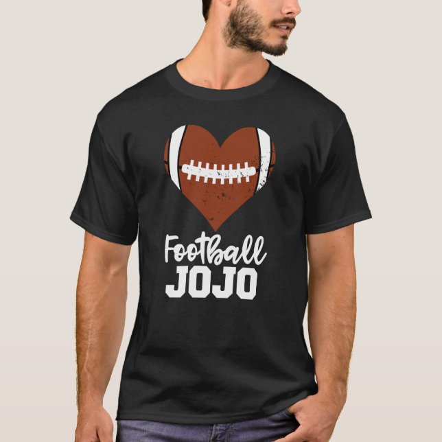 Fotboll Jojo Football Heart Grandma Jojo T Shirt (Framsida)