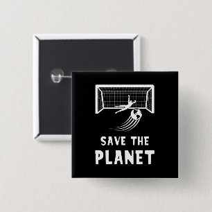 Fotboll Jordens Dag Rädda Planeten Knapp