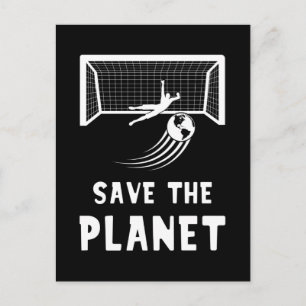 Fotboll Jordens Dag Rädda Planeten Vykort