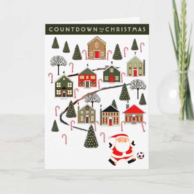 Fotboll jul helgkort (Framsida)