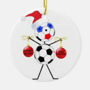 Fotboll jul julgransprydnad keramik