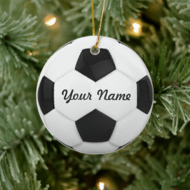 Fotboll jul julgransprydnad keramik