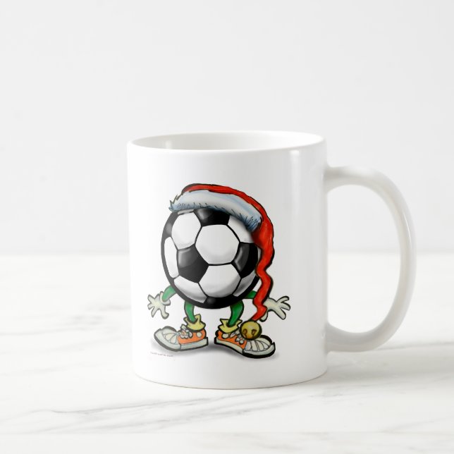 Fotboll jul kaffemugg (Höger)