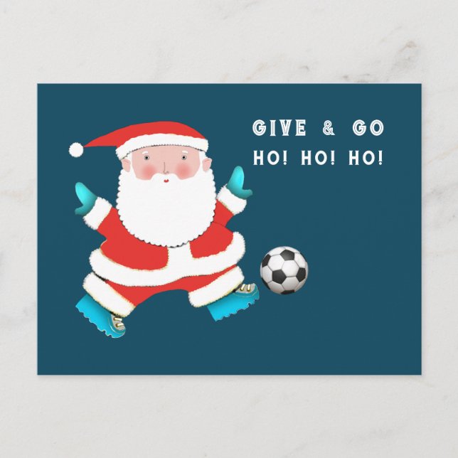 Fotboll Jul Postkort Helg Vykort (Framsida)