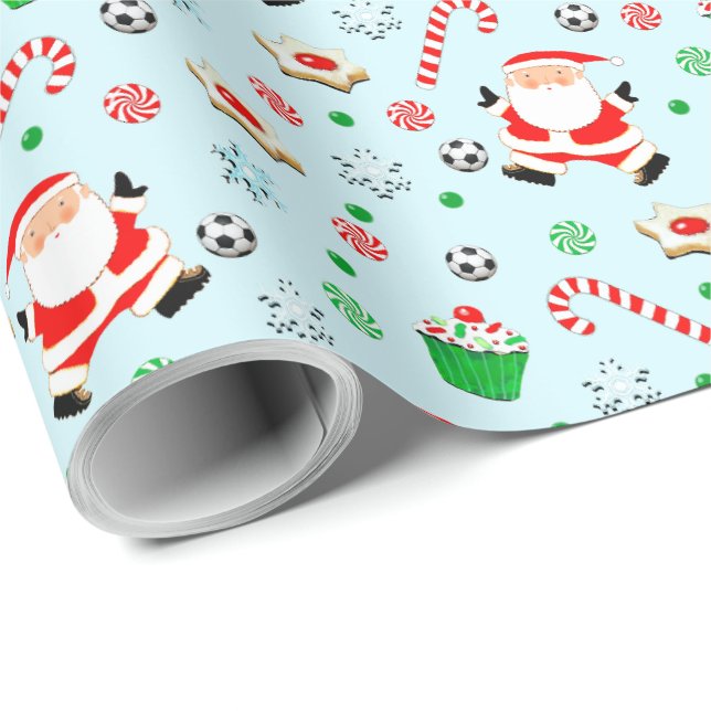 Fotboll Jul Presenter Presentpapper (Rullad Hörn)
