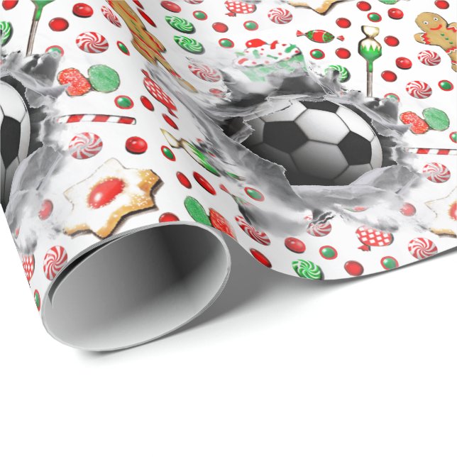 Fotboll Jul Presenter Presentpapper (Rullad Hörn)