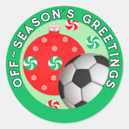 Fotboll Jul Presenter Sticker Runt Klistermärke