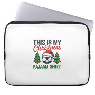 Fotboll jul pyjamas skjorta laptop fodral
